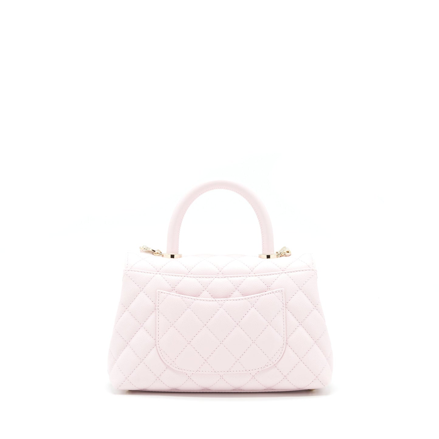 Chanel 22P Small Coco Handle Caviar Light Pink L