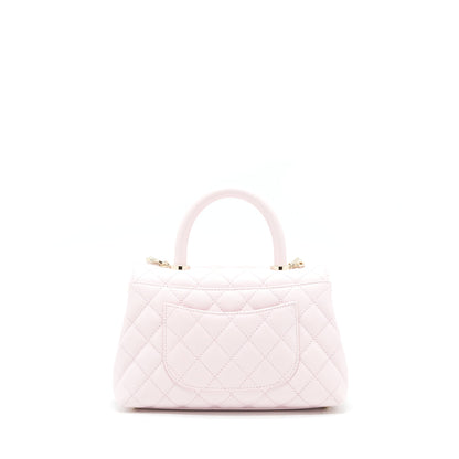 Chanel 22P Small Coco Handle Caviar Light Pink L