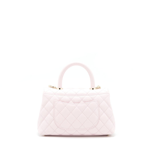 Chanel 22P Small Coco Handle Caviar Light Pink L