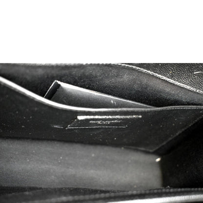 YVES SAINT LAURENT Kate Medium Grain De Poudre Leather Crossbody Bag Black