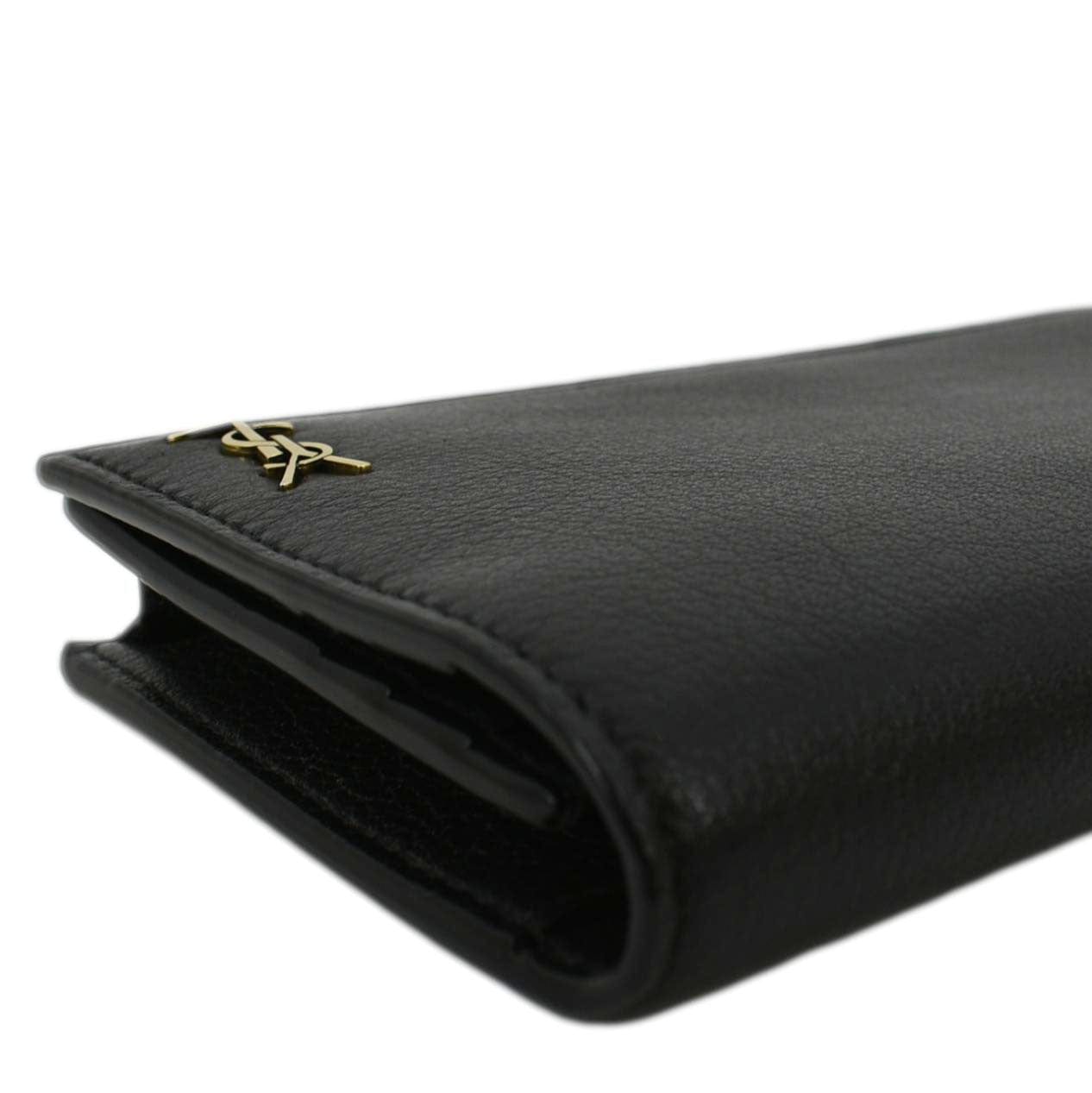 YVES SAINT LAURENT Flap Leather Wallet Black
