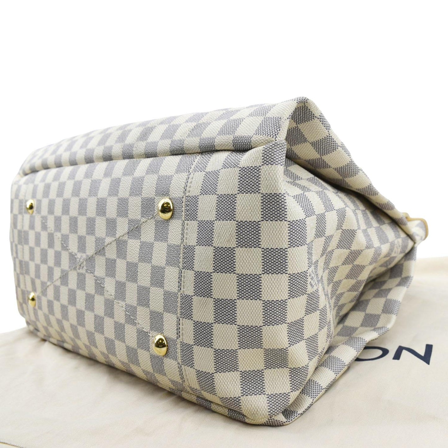LOUIS VUITTON  Artsy MM Damier Azur Hobo Bag White
