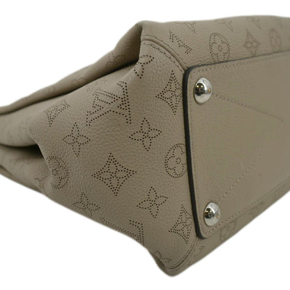 LOUIS VUITTON Babylone Mahina Calfskin Leather Shoulder Bag Galet