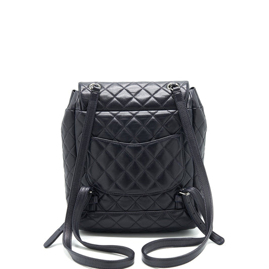 Chanel Quilted Urban Spirit Backpack Lambskin Black