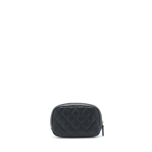 Chanel Small Zipper Vanity Pouch Caviar Black L