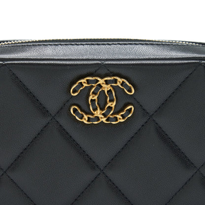 Chanel 19 Camera Bag Lambskin Black With Gold/Sliver Hardware