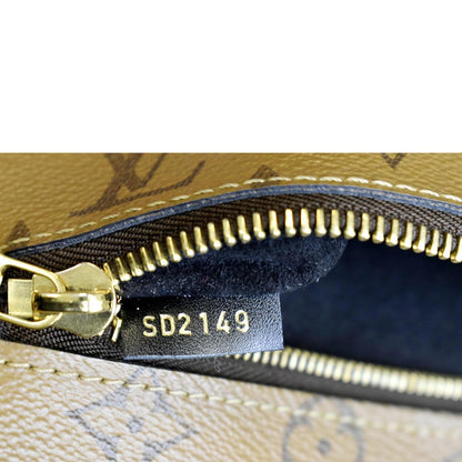 LOUIS VUITTON Metis Pochette Reverse Monogram Canvas Crossbody Bag Brown