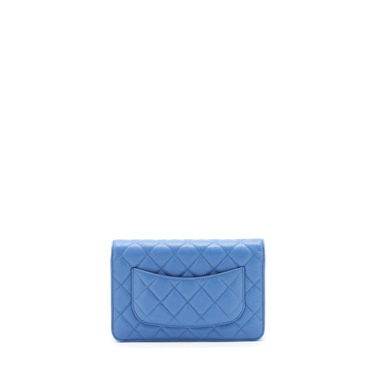 Chanel Classic Wallet On Chain Caviar Light Blue L