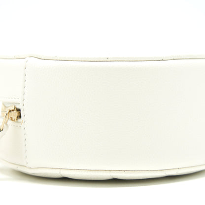 Chanel Round mini Bag Caviar white L