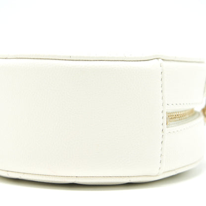 Chanel Round mini Bag Caviar white L