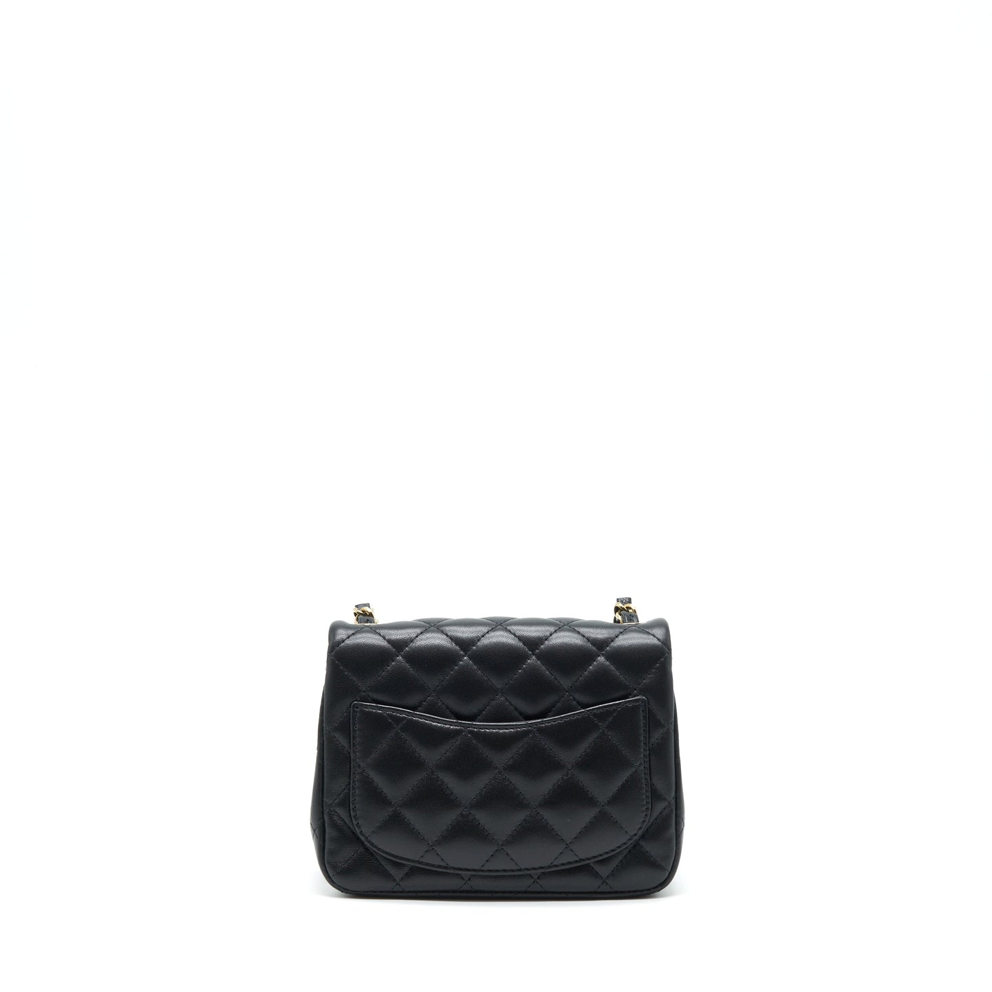 Chanel Mini Square Flap Bag Lambskin Black L