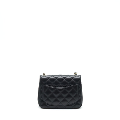 Chanel Mini Square Flap Bag Lambskin Black L