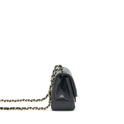 Chanel Mini Square Flap Bag Lambskin Black L