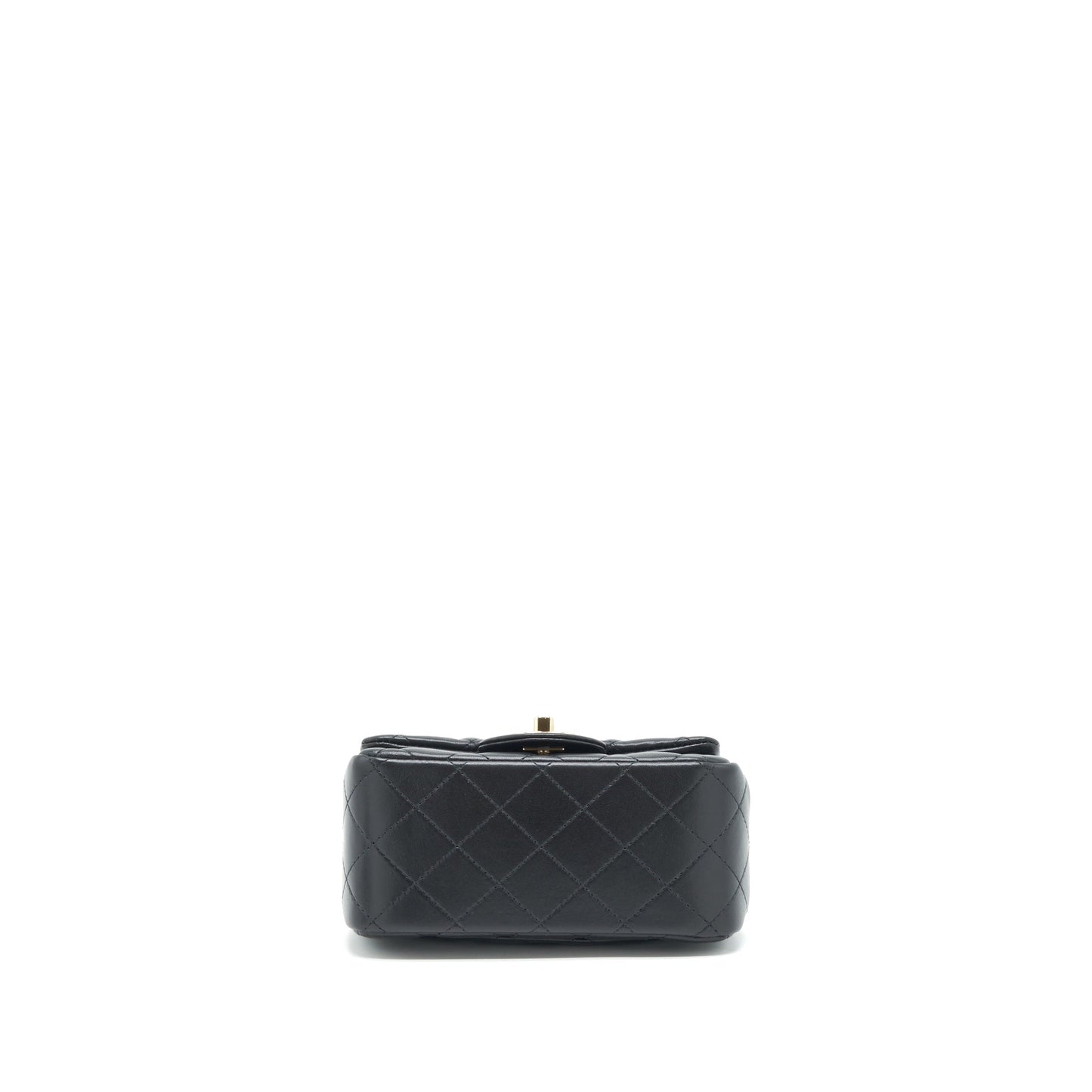 Chanel Mini Square Flap Bag Lambskin Black L