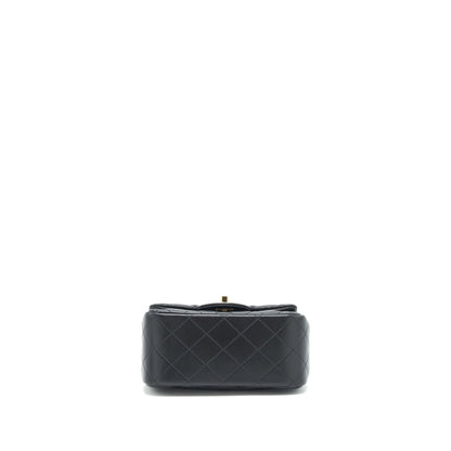 Chanel Mini Square Flap Bag Lambskin Black L