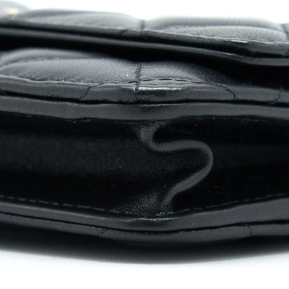 Chanel Pearl Crush Wallet on Chain Lambskin Black  (Microchip)