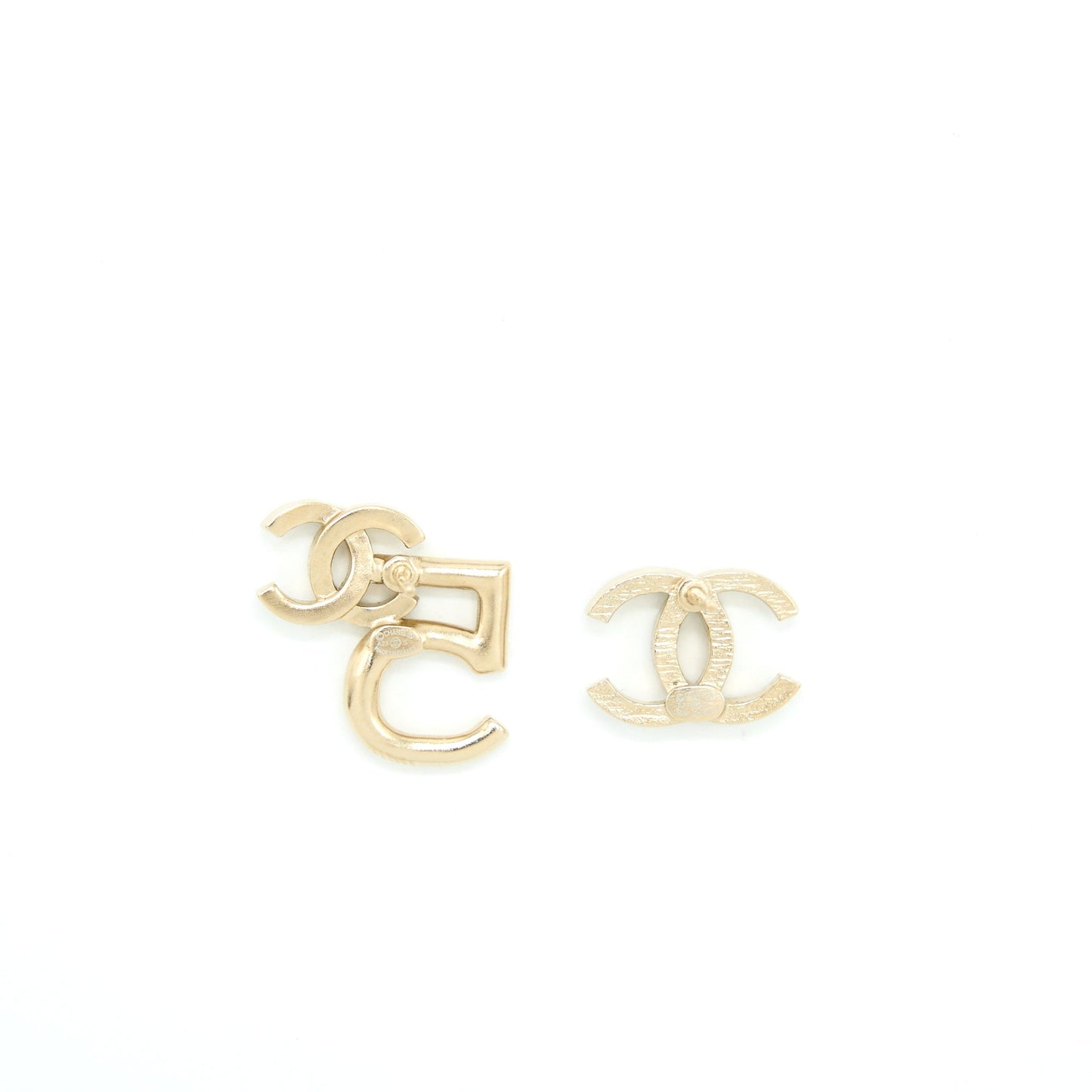 Chanel Crystal CC Logo No.5 Earrings L