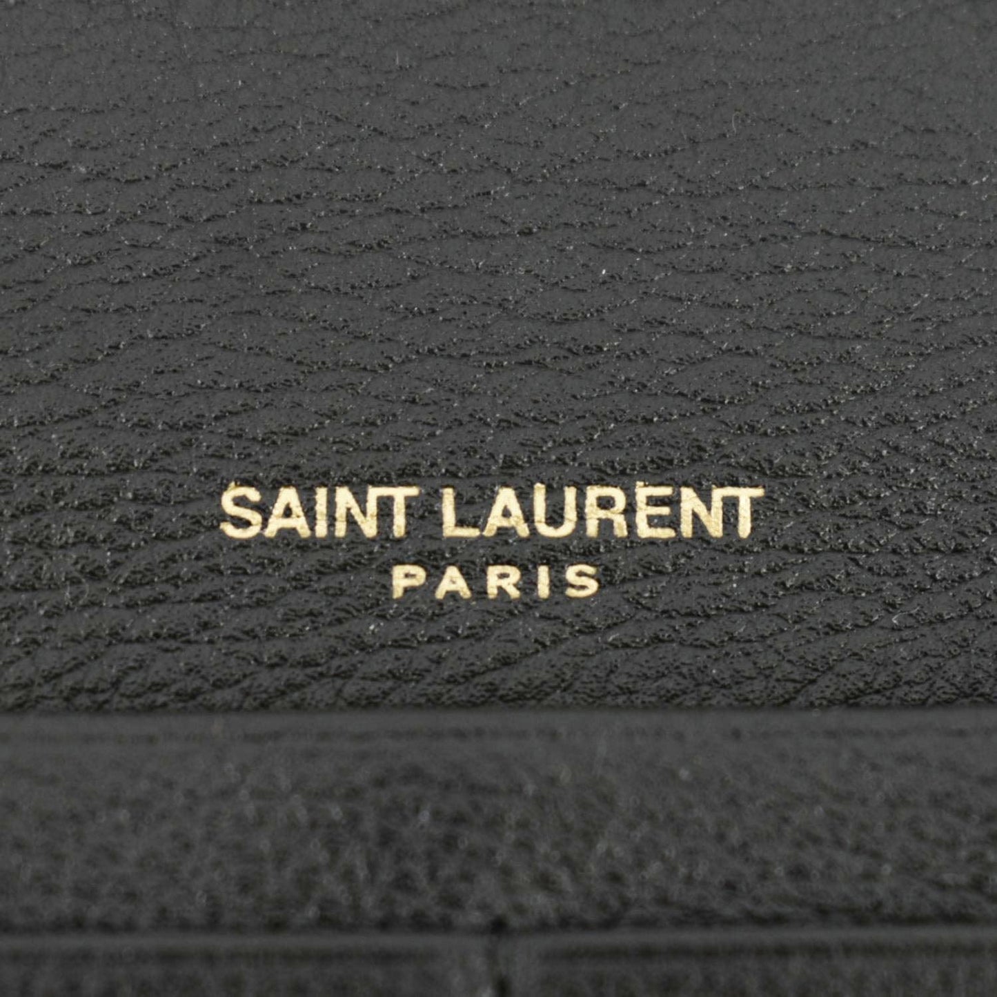 YVES SAINT LAURENT Flap Leather Wallet Black