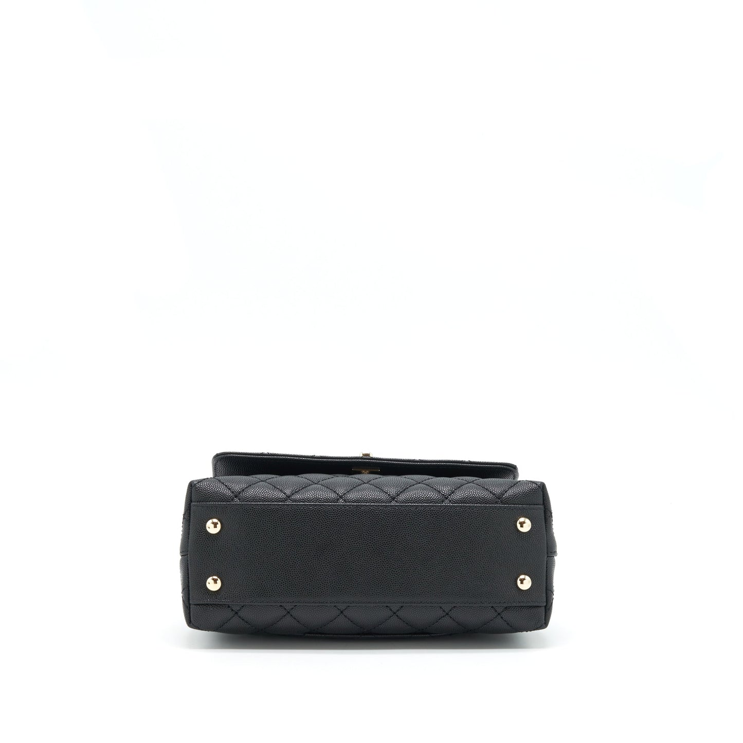 Chanel 22P Small Coco Handle Caviar Black L