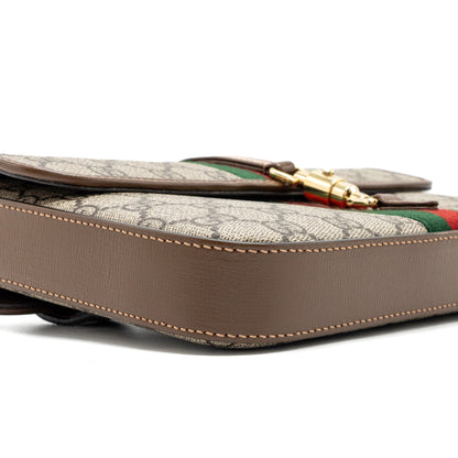 Gucci flap belt bag GG supreme canvas
