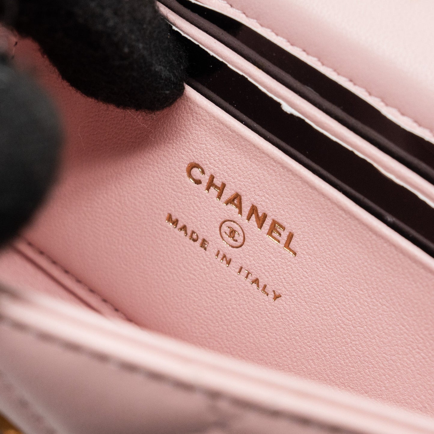 Chanel 22B Flap Bag With Enamel Top Handle Lambskin Light Pink  (Microchip)