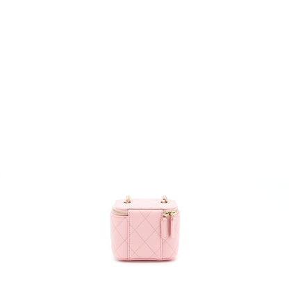 Chanel 22C Mini Vanity With Chain Caviar Pink L