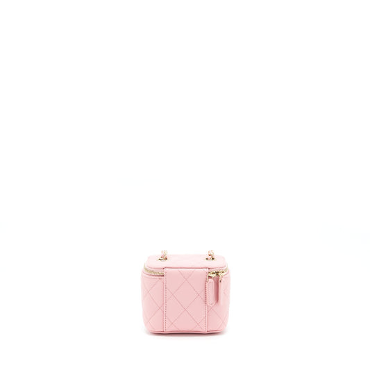 Chanel 22C Mini Vanity With Chain Caviar Pink L