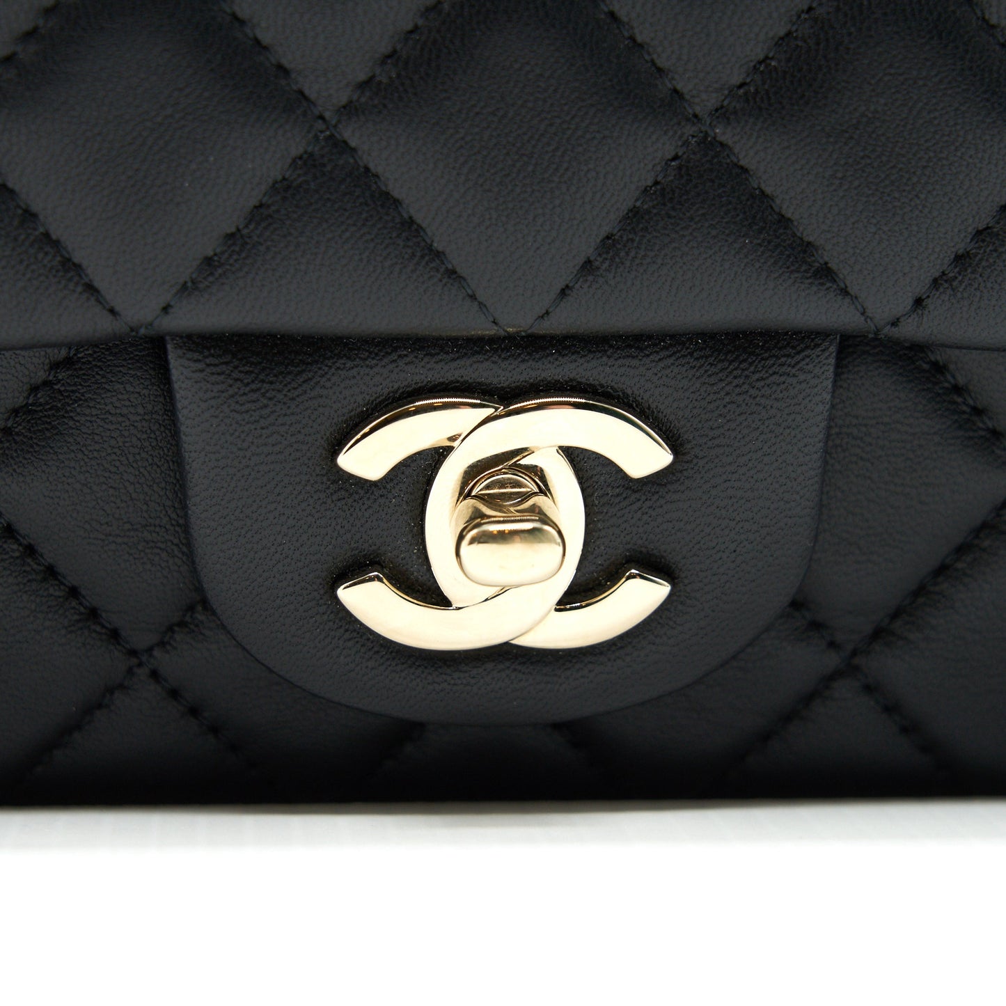 Chanel Mini Rectangular Flap Bag Black L Serial 30