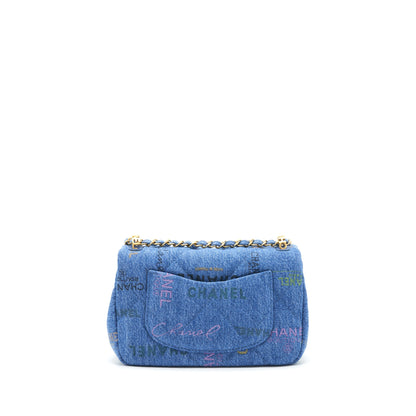 Chanel 22P Small Flap Bag 23cm Denim Blue