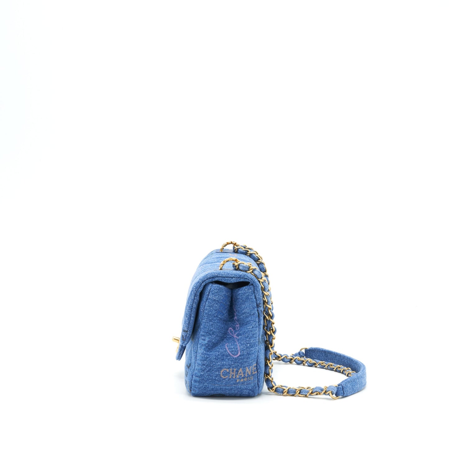 Chanel 22P Small Flap Bag 23cm Denim Blue