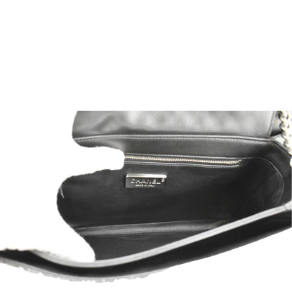 CHANEL Perfect Edge Large Flap Snakeskin Shoulder Bag Black