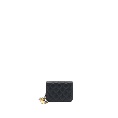 Chanel pearl crush Belt Bag Black with  serial 30