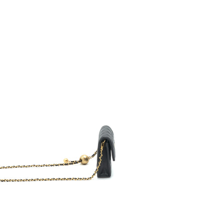 Chanel pearl crush Belt Bag Black with  serial 30