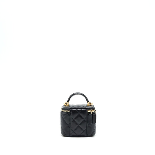 Chanel Top Handle Mini Vanity Case Lambskin Black