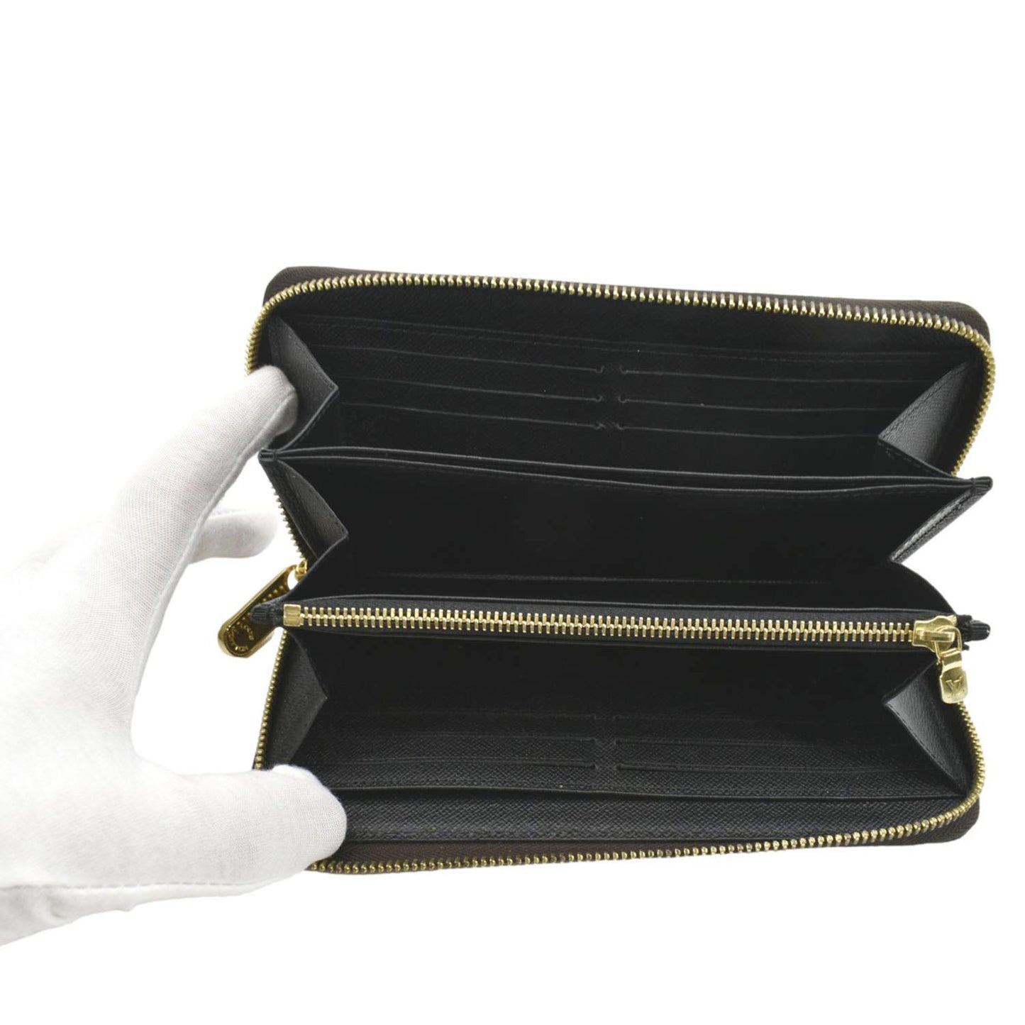LOUIS VUITTON Giant Monogram Reverse Zippy Wallet Brown