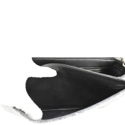 CHANEL Perfect Edge Large Flap Snakeskin Shoulder Bag Black