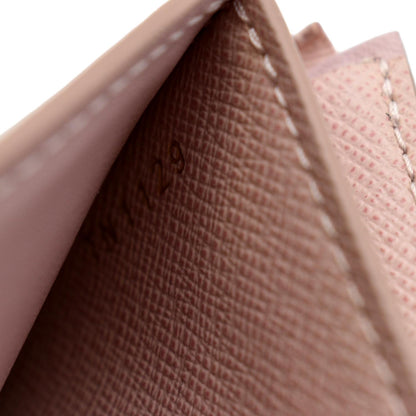 LOUIS VUITTON Studded Zoe Damier Azur Wallet White