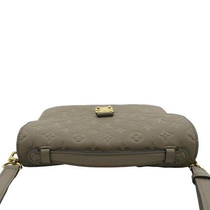 LOUIS VUITTON Metis Pochette Empreinte Leather Crossbody Bag Tourterelle