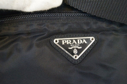 Prada Nylon Black Tote Shoulder Bag Vintage