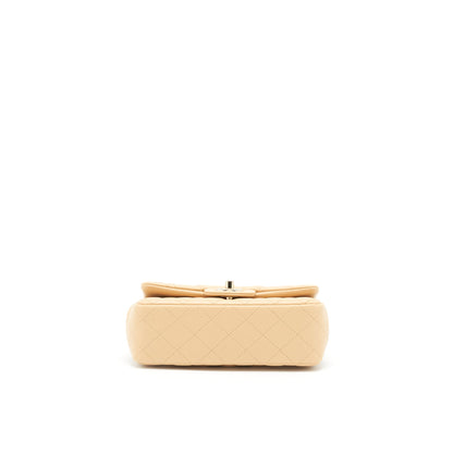 Chanel Mini Rectangular Lambskin Beige L