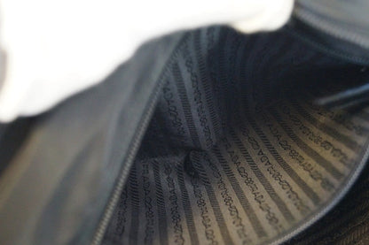 Prada Nylon Black Tote Shoulder Bag Vintage