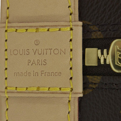 LOUIS VUITTON Alma Monogram Canvas Satchel Bag Brown