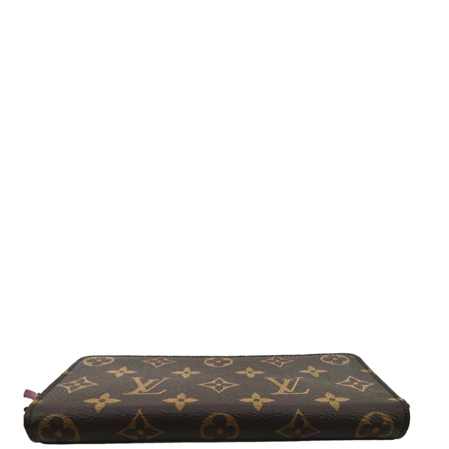 LOUIS VUITTON Clemence Monogram Canvas Zippy Wallet Brown