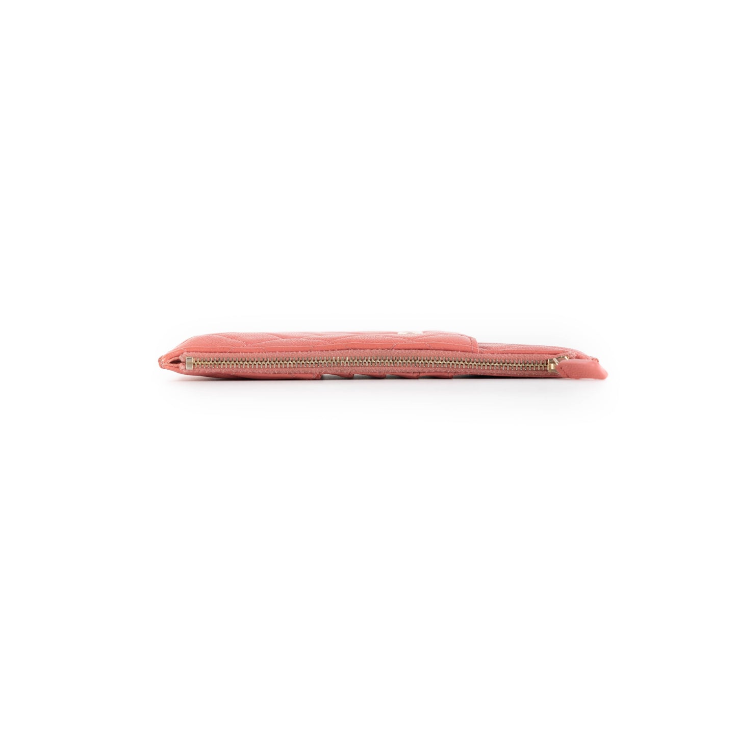 Chanel Caviar Coral Phone-Cardholder Holder
