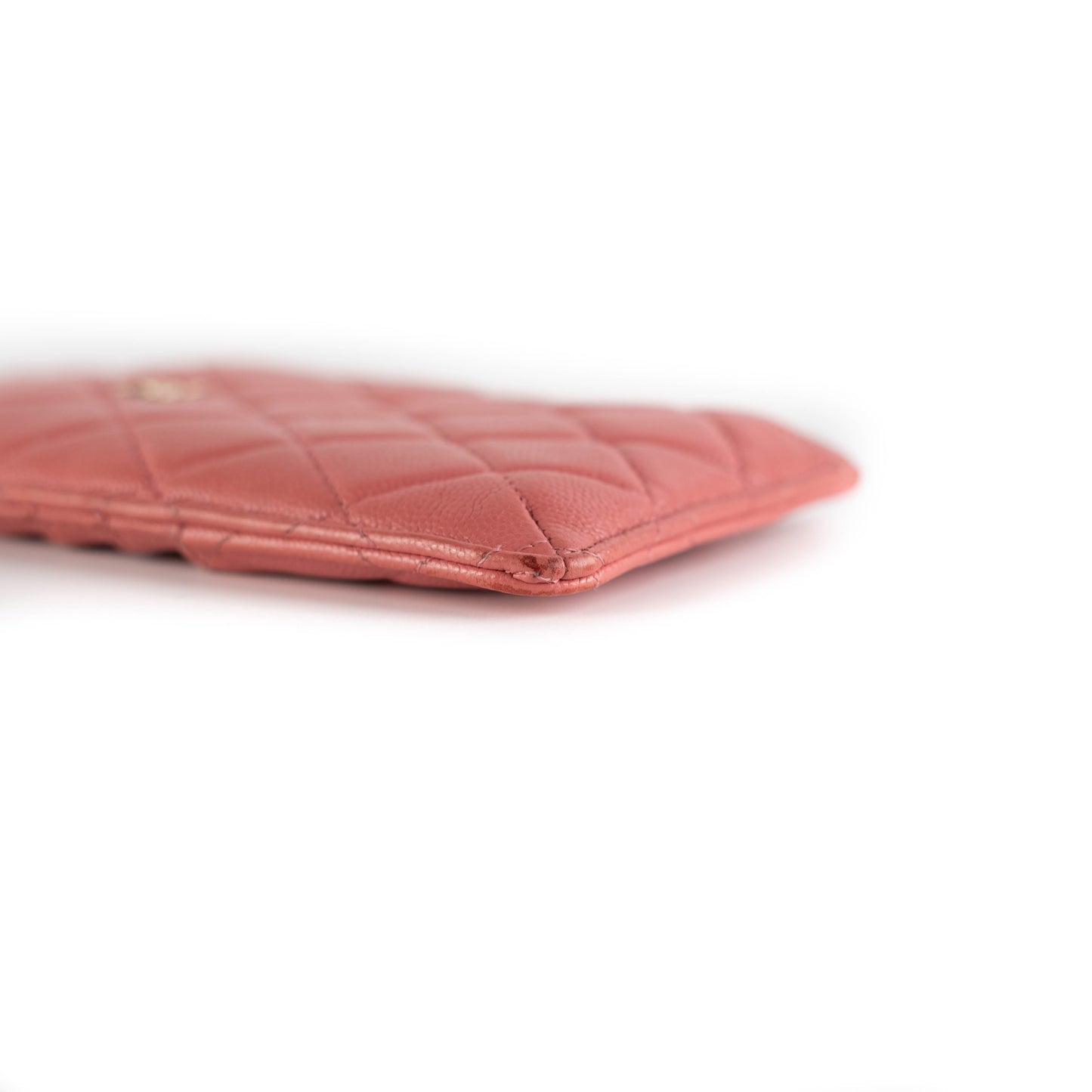 Chanel Caviar Coral Phone-Cardholder Holder
