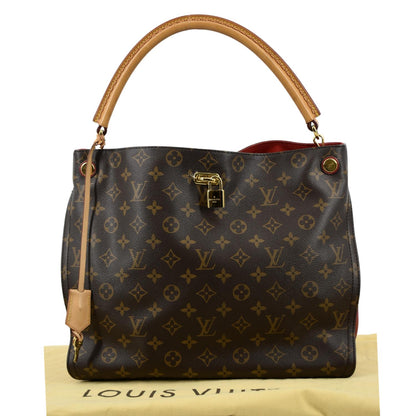 LOUIS VUITTON Gaia Monogram Canvas Shoulder Bag Cerise