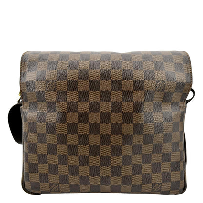 LOUIS VUITTON Naviglio Damier Ebene Messenger Bag Brown