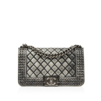 Chanel Studded Medium Boy Bag