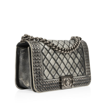 Chanel Studded Medium Boy Bag