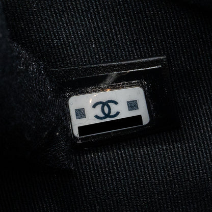 Chanel 23B round clutch caviar black  (microchip)